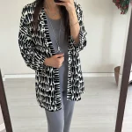Siyah/Beyaz Detaylı Ceket