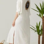 Beyaz Ufo Sırt Detaylı Kimono