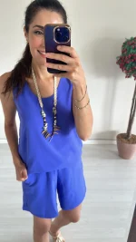 Mor Askılı Tunik