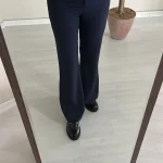 İspanyol Paça Kemerli Lacivert Pantolon