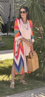 Bej Renkli Kimono