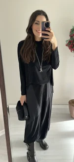 Siyah Uzun Kollu Tunik