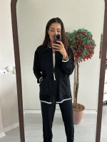 Siyah Bestie Fermuarlı Takım - Görsel 2