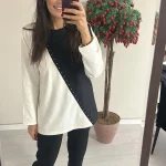 Siyah/Beyaz Geçişli Sweat
