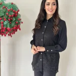 Siyah Dantel Gömlek