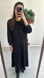 Siyah Uzun Etekli Takım