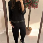Siyah Şerit Sim Detaylı Takım