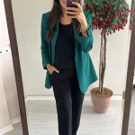 Yeşil  Klasik Ceket